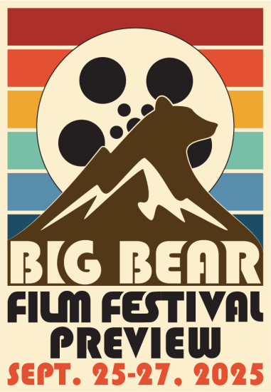 A digital logo for the Big Bear Preview Film Festival