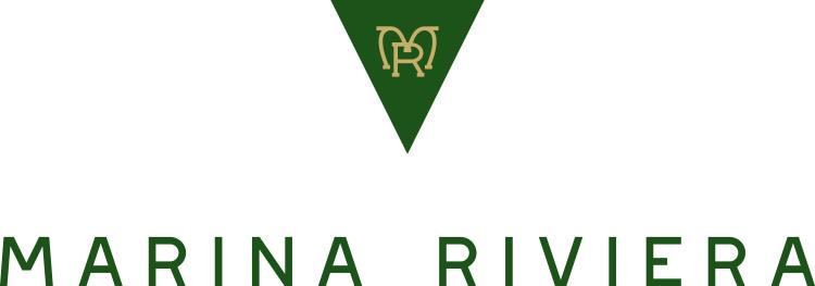 加利福尼亚州大熊湖 Marina Riviera 的数字徽标。徽标的三角形由字母 "M "和 "R "组合而成